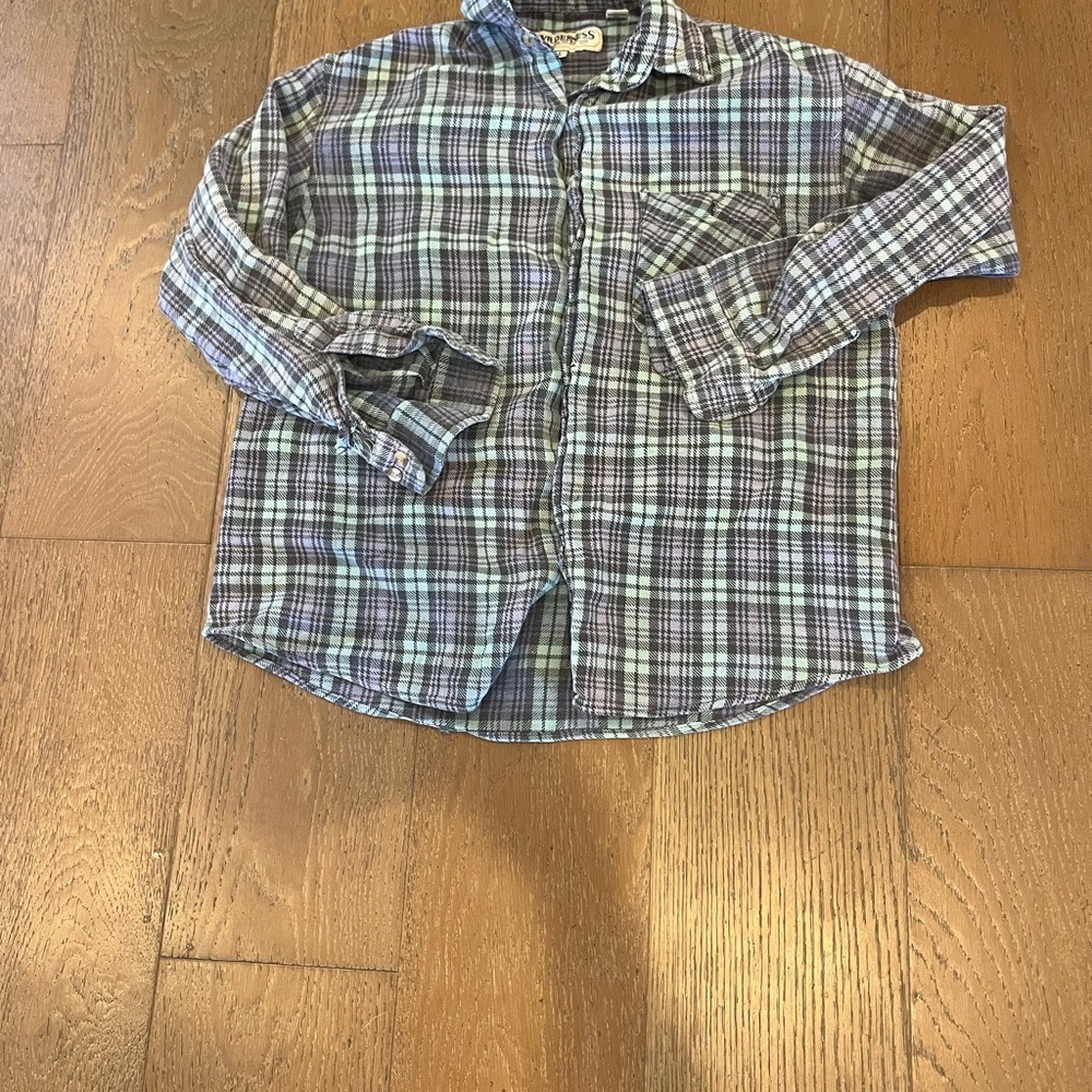 Vintage Wilderness  Men's Blue Plaid Shirt